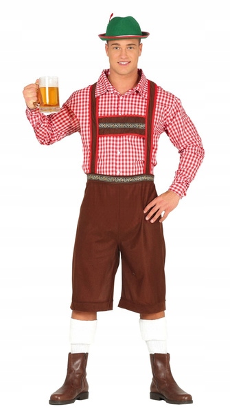 Kostým Bavorák Bavorský Hnědý Oktoberfest L