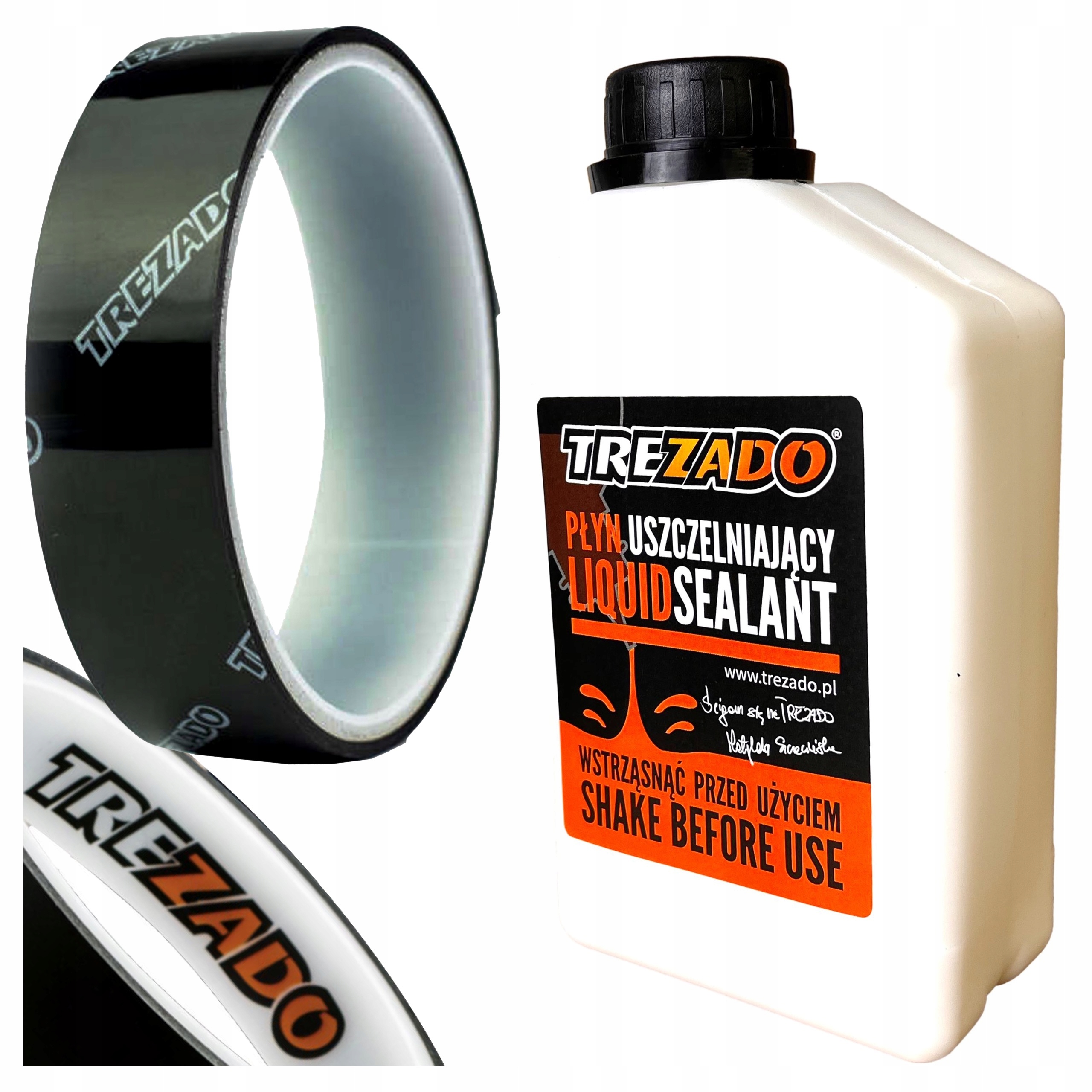 Mleko do Opon Rowerowych Trezado Uszczelniacz 500ml +Taśma Tubeless 19mm