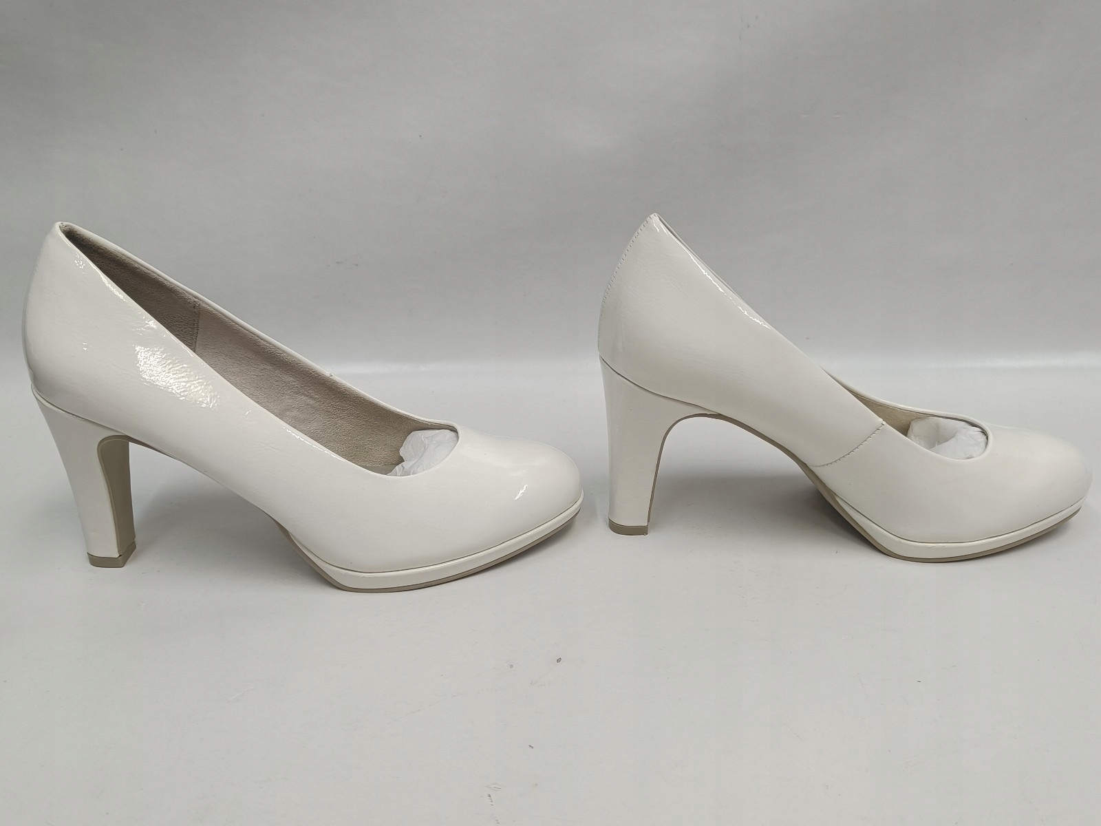 Boty Na Podpatku dámské lodičky Bílé s podpatkem Marco Tozzi 2-22412-20 vel. 38