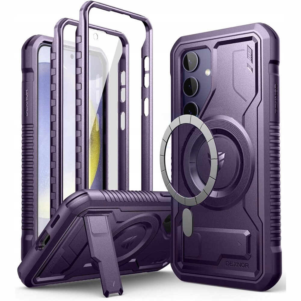 Pouzdro Dexnor Armored pro Samsung Galaxy S24 se sklem, kompatibilní s MagSafe, kryt