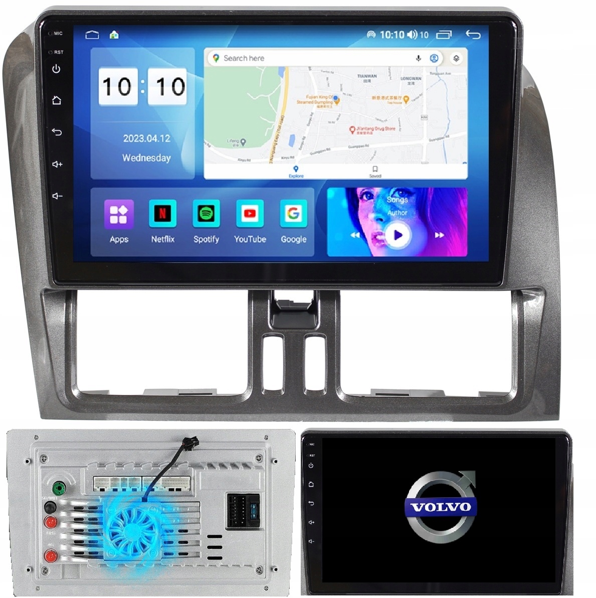 Radio Nawigacja Android Volvo XC60 2008-2017 Kamera Wentylator 4/64GB