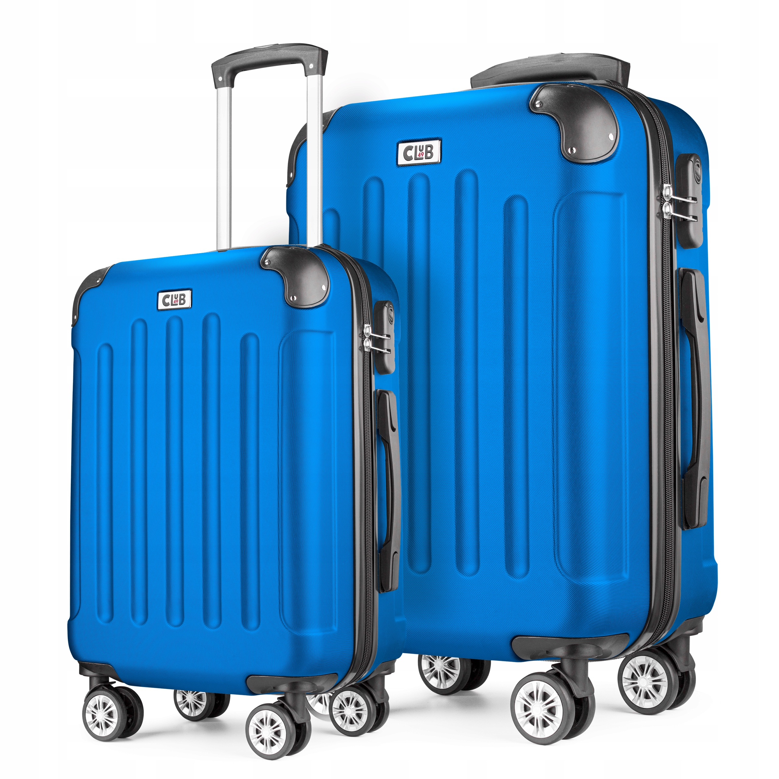 Posh Sada tvrdých cestovních kufrů z Abs Modrá M+XL Set