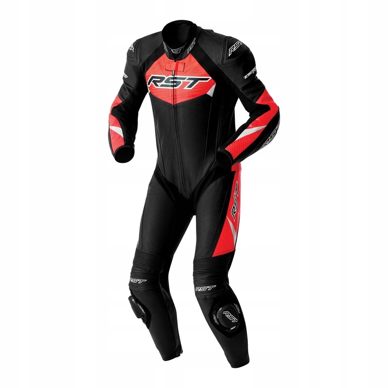 Jednodielna Motocyklová Kombinéza Rst Tractech Evo D3O Black Fluo Red