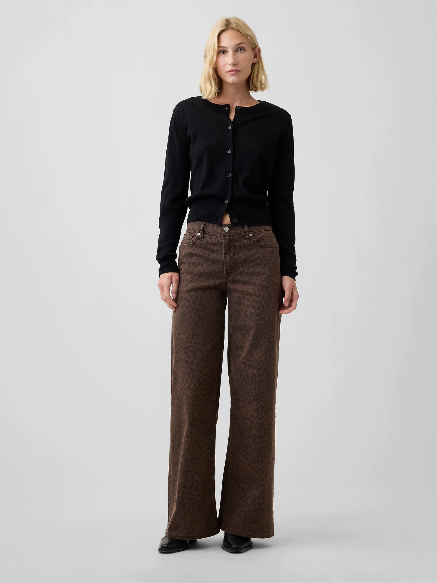 Gap Džíny Mid Rise Wide-Leg
