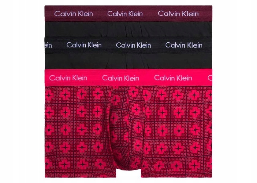 Calvin Klein Boxerky 000NB3055A S Low Ries Trunk 3PK
