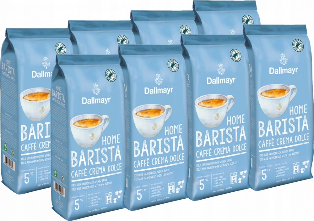 Kawa Ziarnista Dallmayr Caffe Crema Dolce Home Barista 1 kg x8