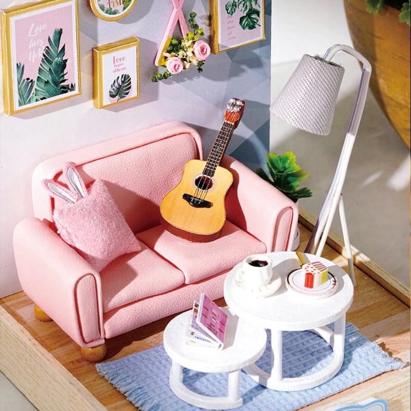 Miniaturowy domek Popołudnie z gitarą Model 3D DIY Bohater / Bajka brak