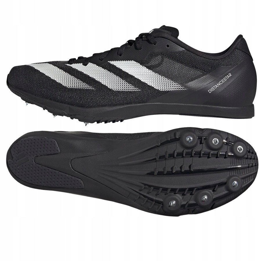 Adidas Kolíky Distancestar [39 1/3] Unisexové boty Černá