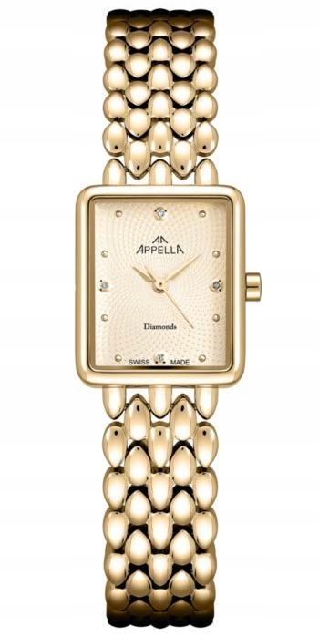 Nové originální dámské hodinky Appella L50032.1141DQ Diamonds, obdélníkové
