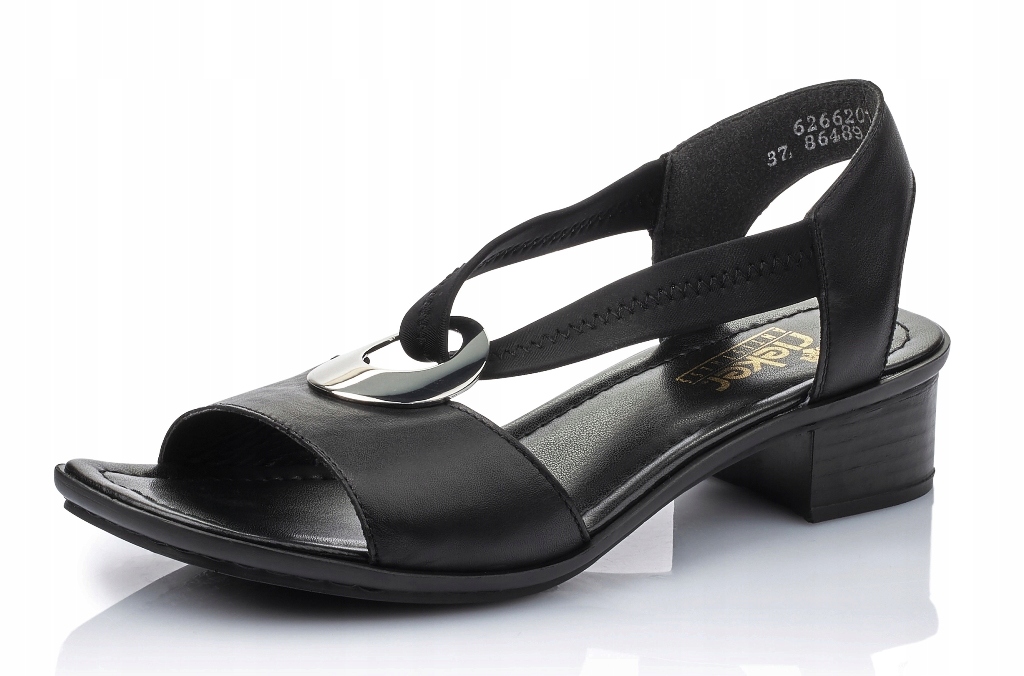 

Rieker 62662-01 40 czarne eleganckie sandały