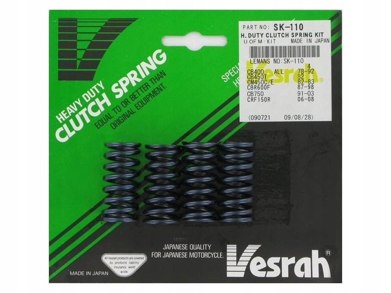 

Vesrah Sprężyny Sprzęgłowe Yamaha Xt 350 '85-'00,