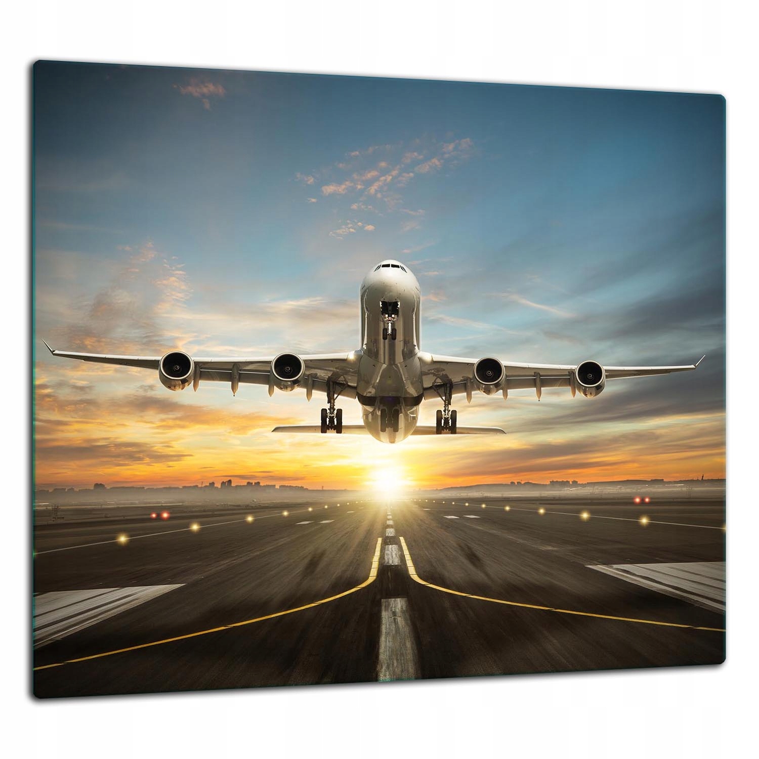 Skleněná Ochranná Deska Panel Lepidlo 65x60 Krajina