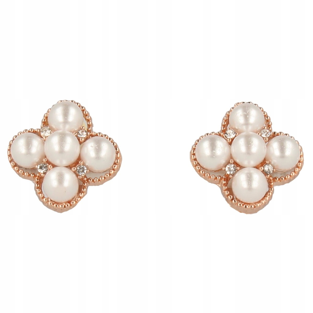 Klipsy do uszu z perełkami złote Płeć kobieta