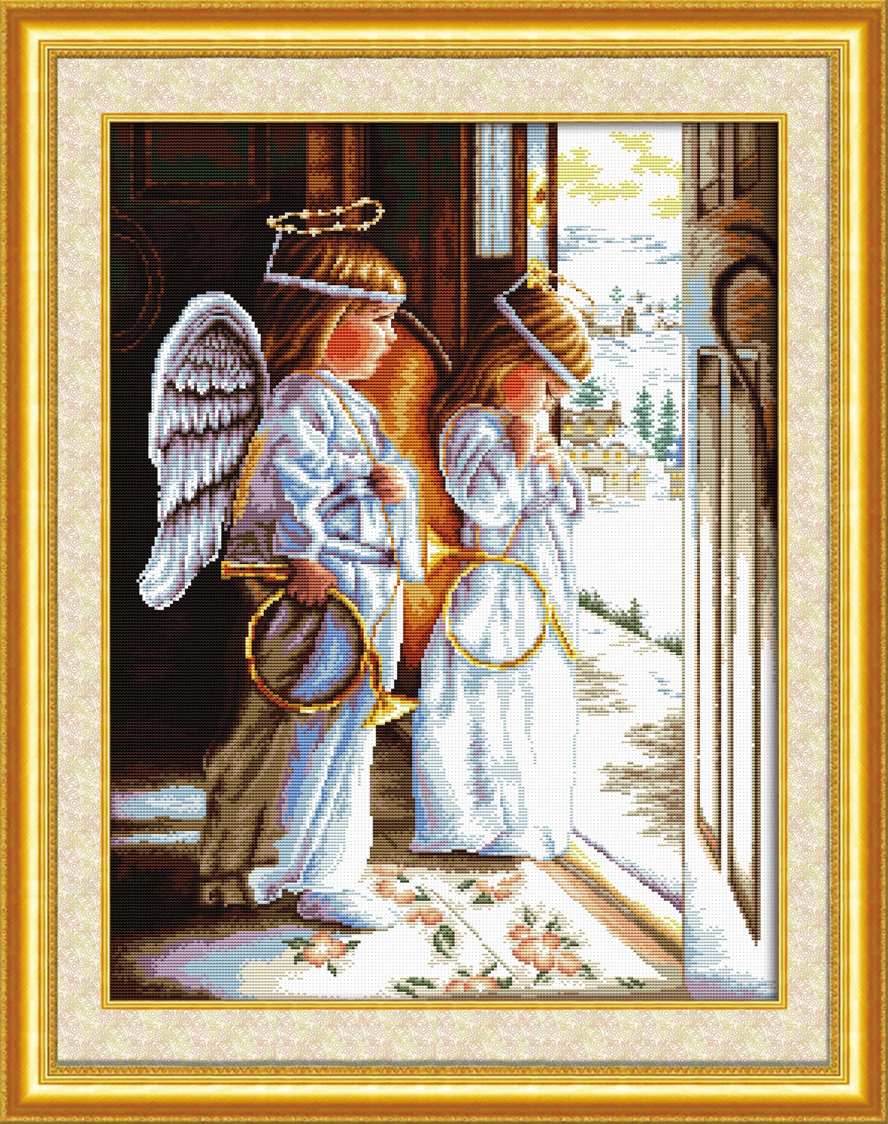 Křížková výšivka počítaná sada (kanva, mulina)