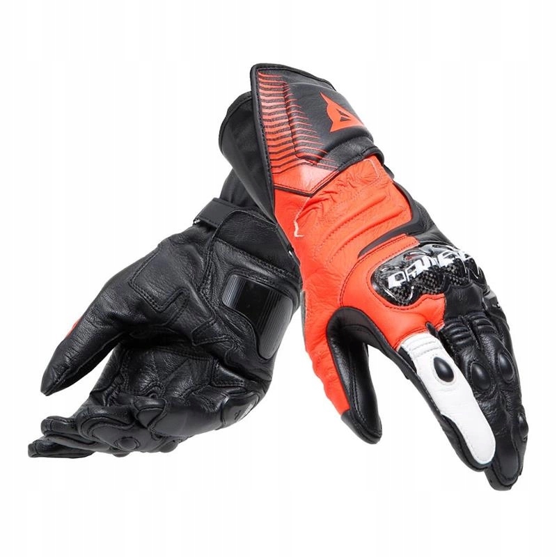 Rukavice Dainese Carbon 4 Long Black/flo Red/white červená Darčeky