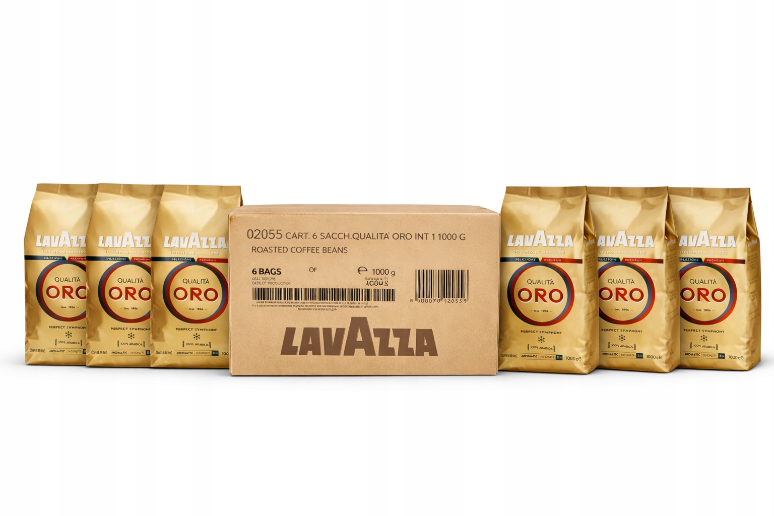 Levně Káva zrnková Lavazza Qualita Oro 6ksx1kg Sada 6 Kusů Karton