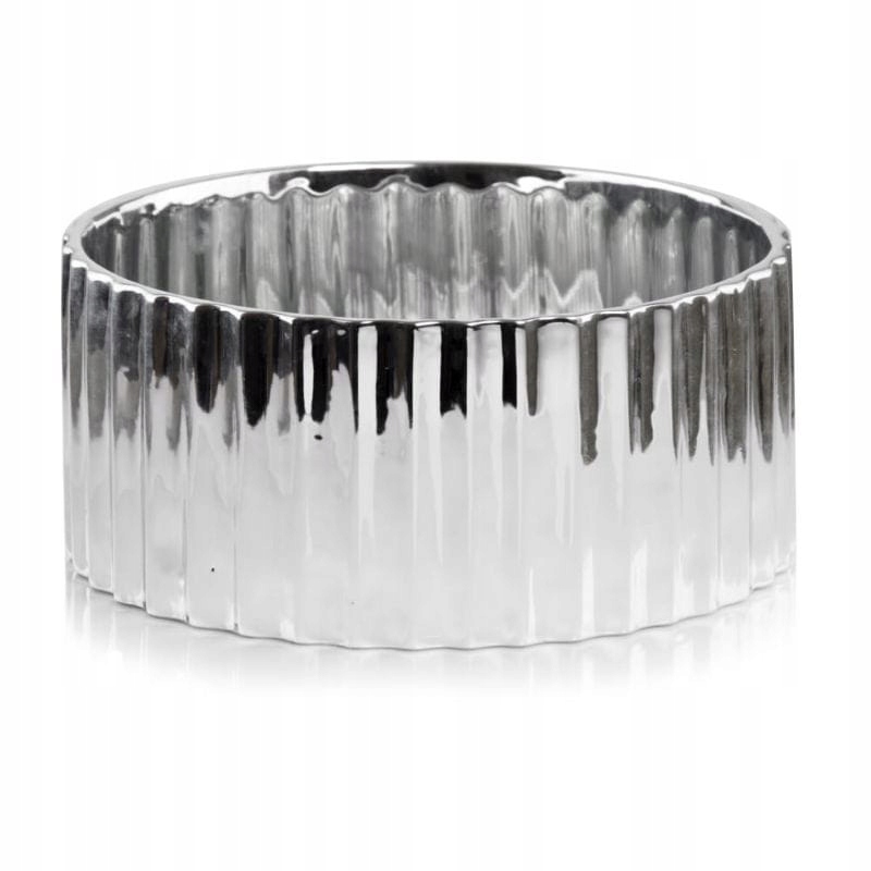 

Srebrna misa na trzy storczyki lustrzana doniczka