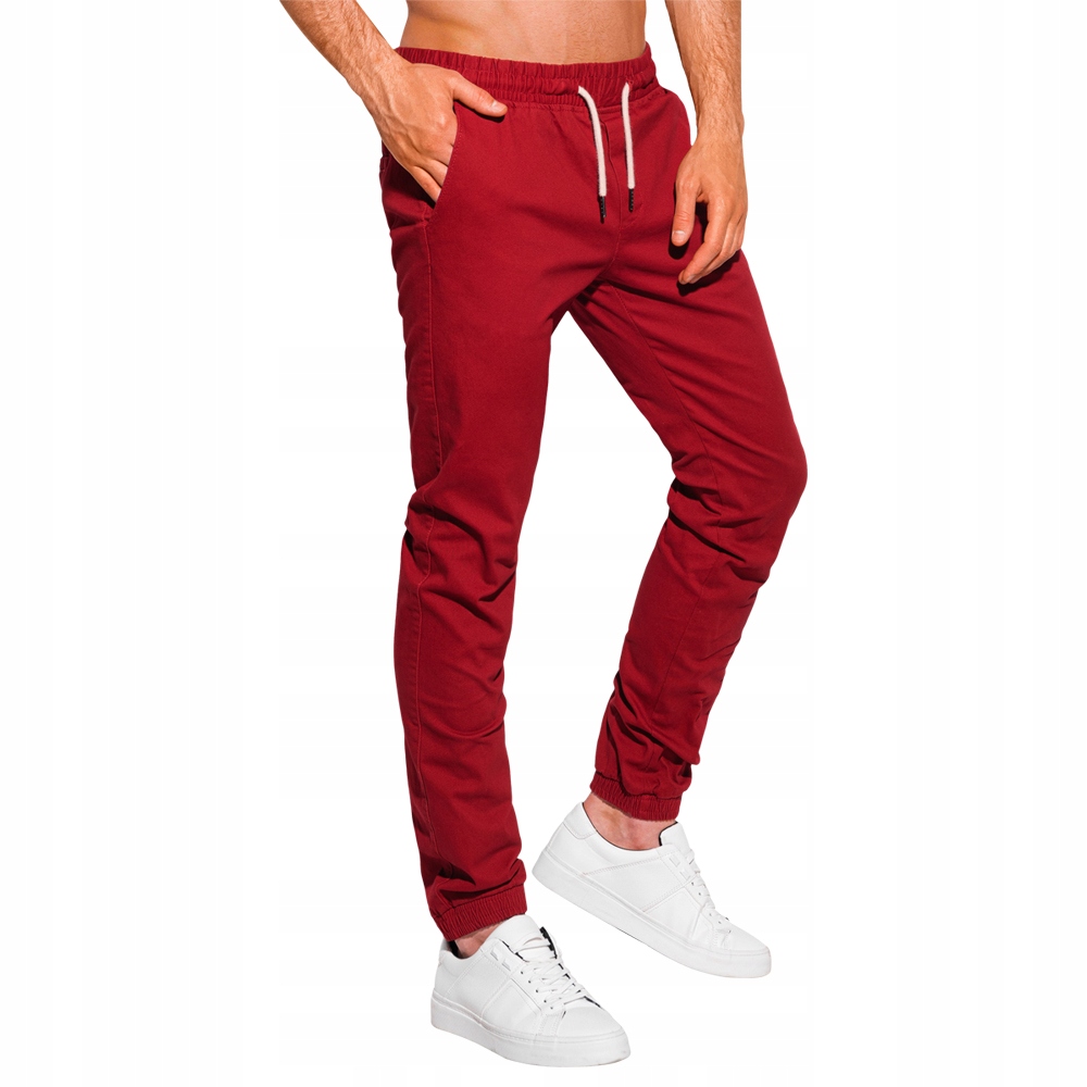 

Spodnie męskie joggery 1091P czerwone XL