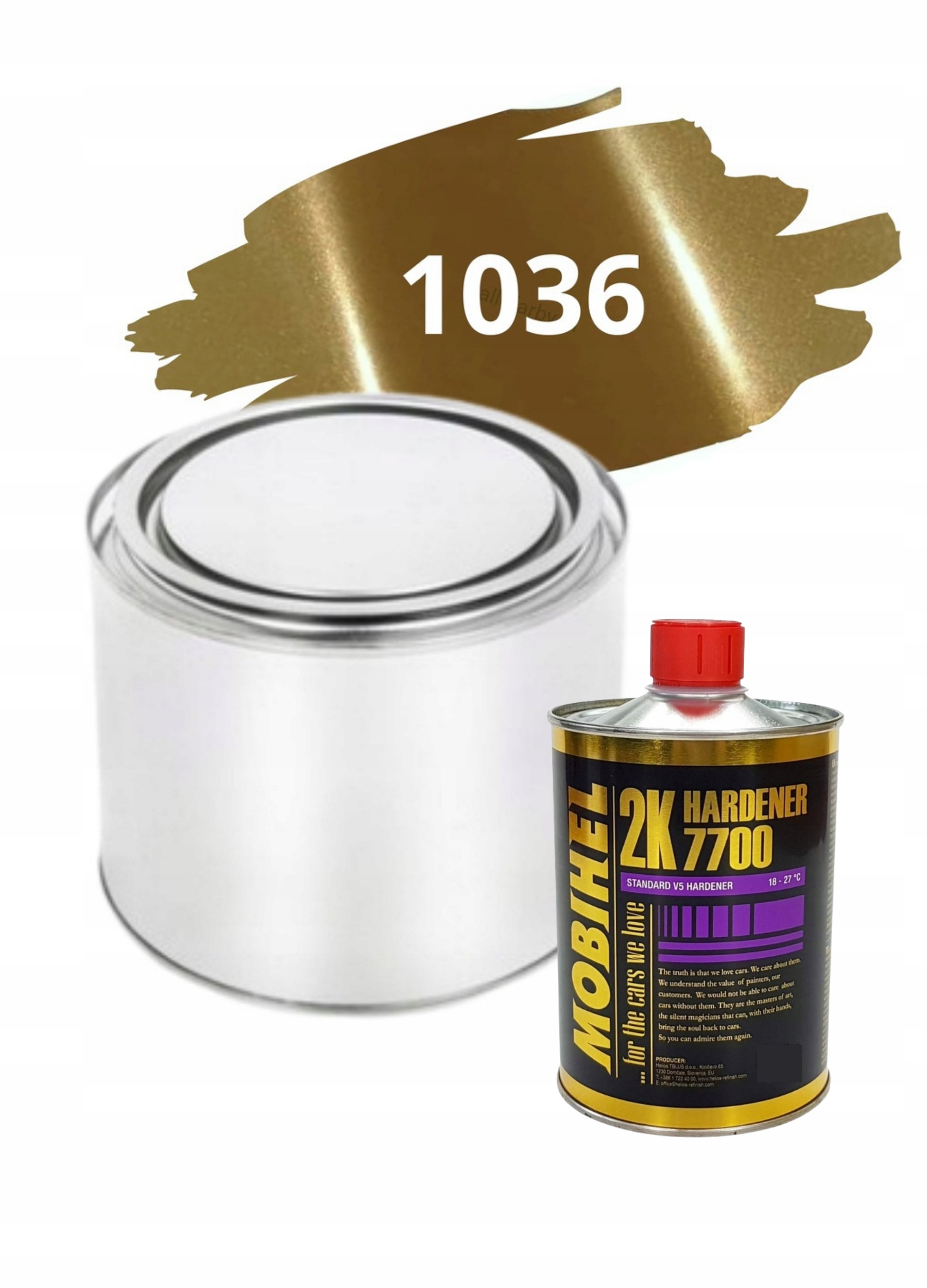 Ral 1036 Półmat Poliuretan Akryl 2:1 Farba 0,5L Utwardzacz 0,25L Mobihel