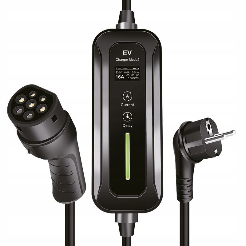 Nabíjačka pre elektrické automobily 5 m Logilink 230V Typ 2 1 Fáza Počítadlo