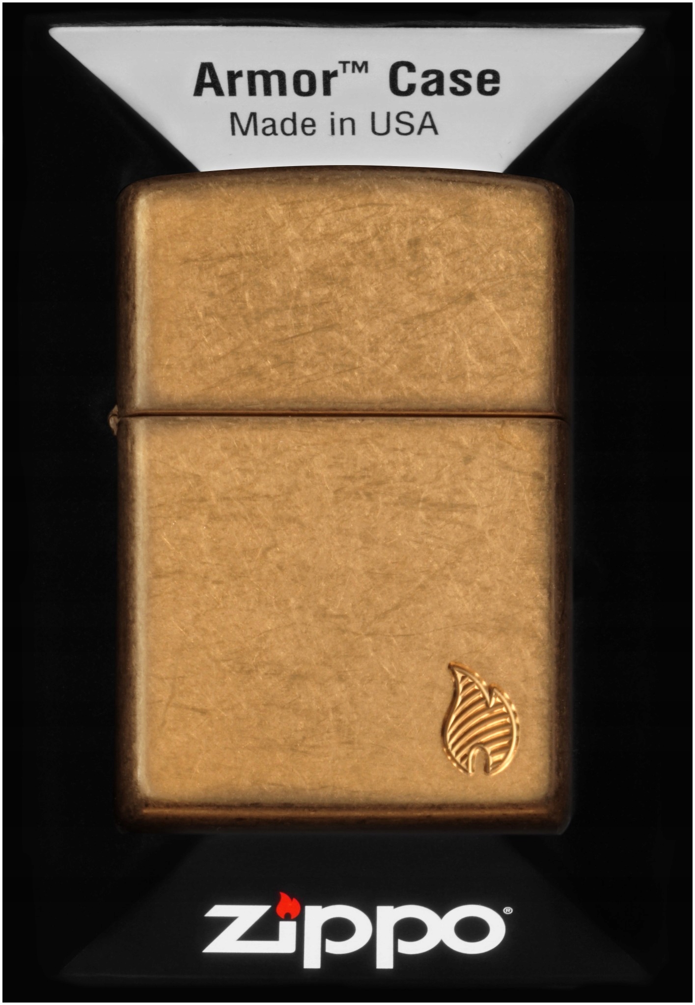 Zapalniczka Zippo Armor Flame Tumblet Brass 60007337 Wiatroodporna Benzynow