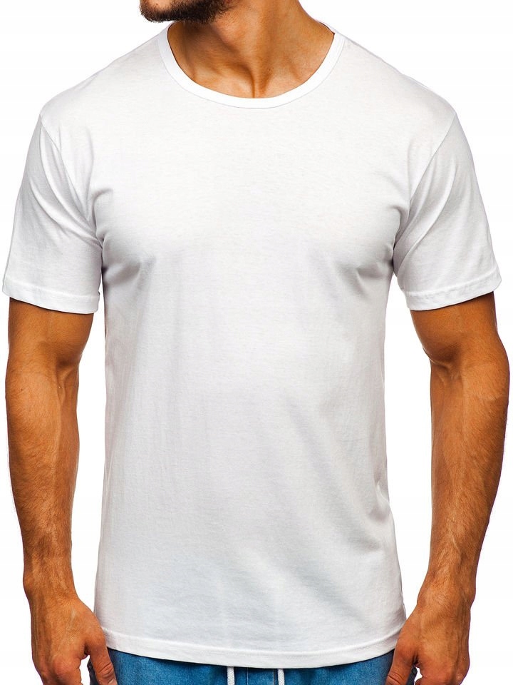 

T-shirt Męski Bez Nadruku Biały 14291 Rozmiar_xl