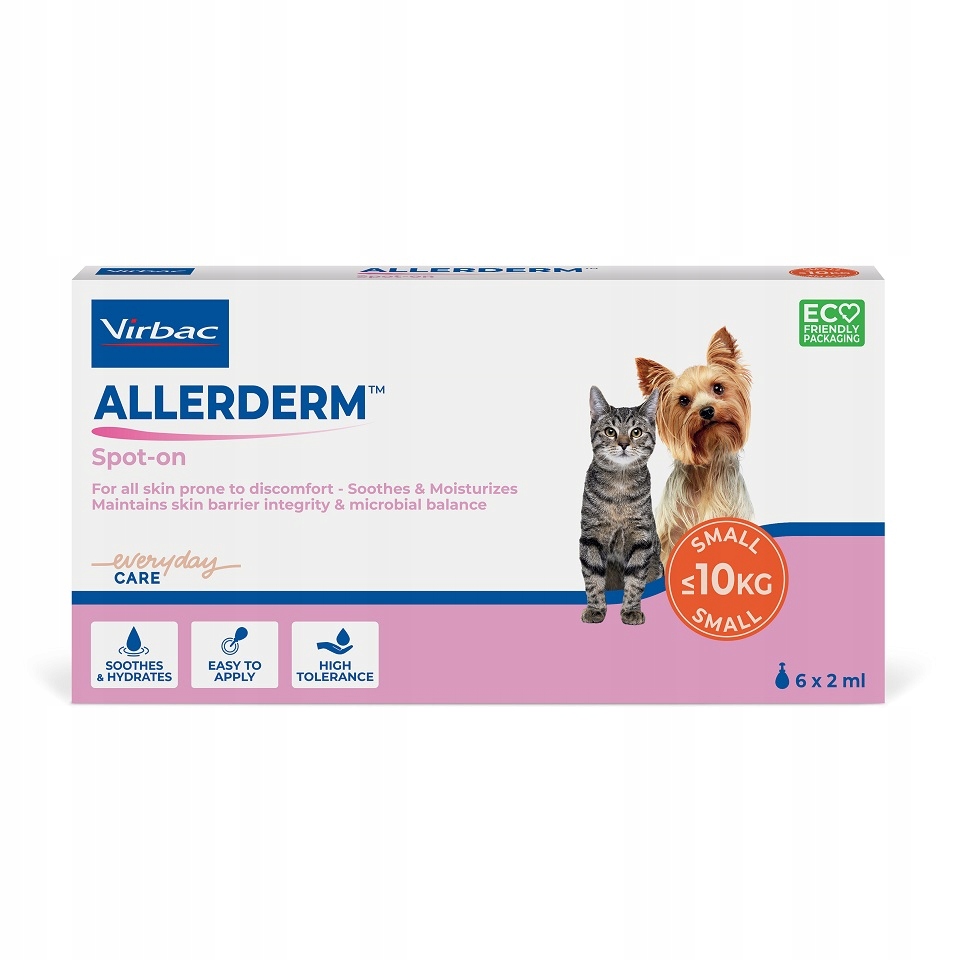 Levně Allerderm Spot-On pro psy a kočky 6x2ml podpora ochranné kožní bariéry