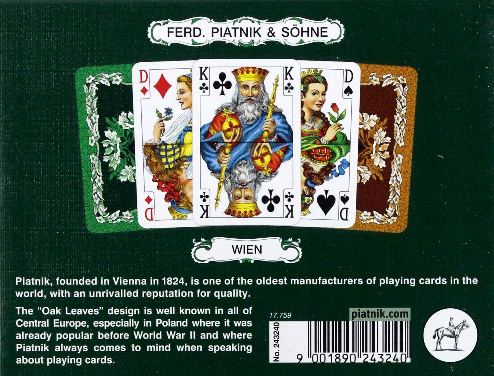 KARTY 2432 LIŚCIE DĘBU [KARTY] Stan opakowania oryginalne