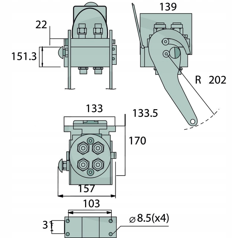Gniazdo 2P506-4-38G F C DN10 2 3/8" BSP 40l Producent części Faster