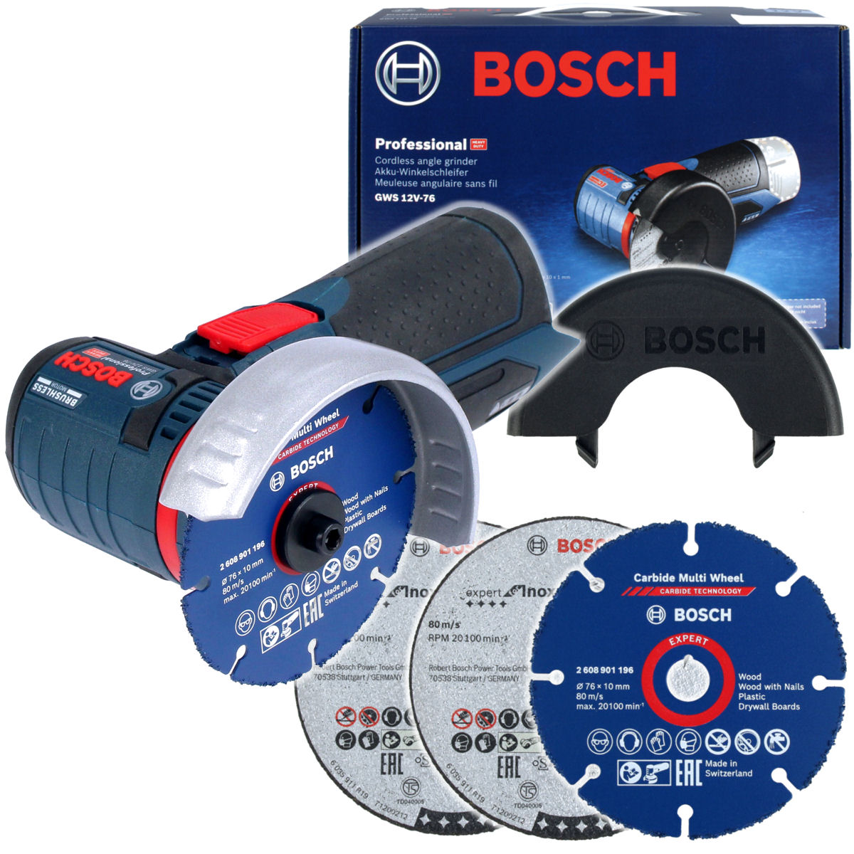 Szlifierka Kątowa Gws 12V-76 Bosch Bezszczotkowa Korpus Body