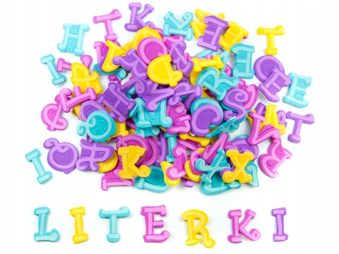 

Naklejki Piankowe kolorowe Literki różowe 112 szt
