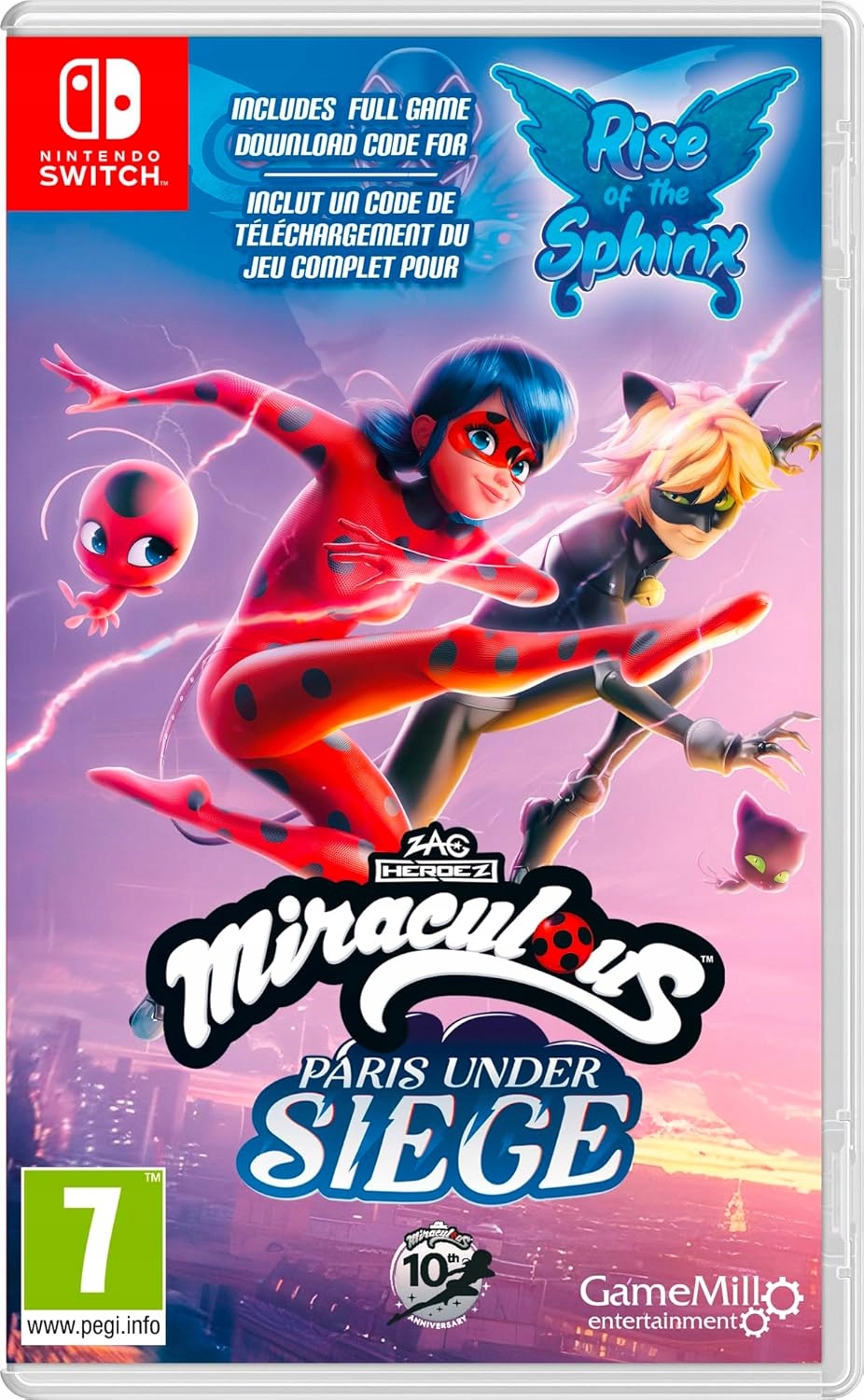 2 Gry Miraculous Paris Under Siege Rise Of The Sphinx Switch Kartridż