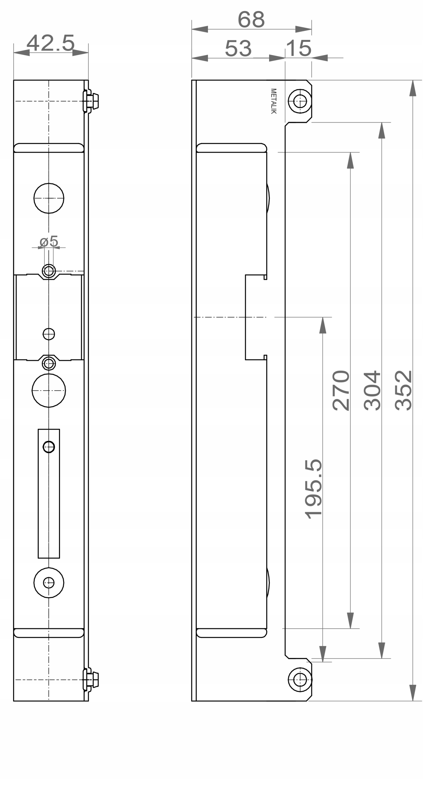 ELEKTROZACZEP Z KASETĄ DO BRAMKI FURTKI CZARNA PAMIĘĆ BLOKADA 12V Marka Kut-Met