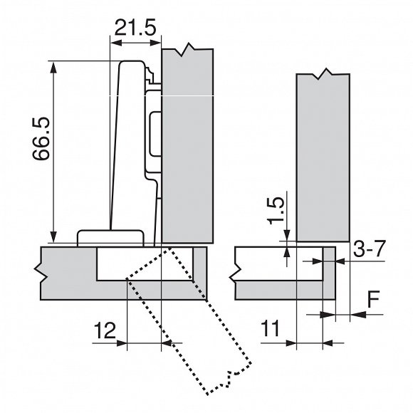 BLUM ZAWIAS MEBLOWY PROSTY 110 CLIP TOP NAKŁADANY + PROWADNIK H0 - 1 KPL Liczba sztuk w ofercie 1 szt.