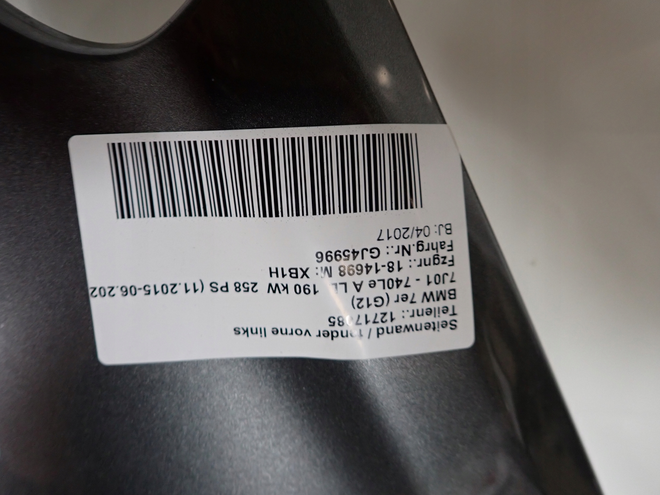 BMW 7 G11 G12 15-22 fender left front front ELEKTRYK