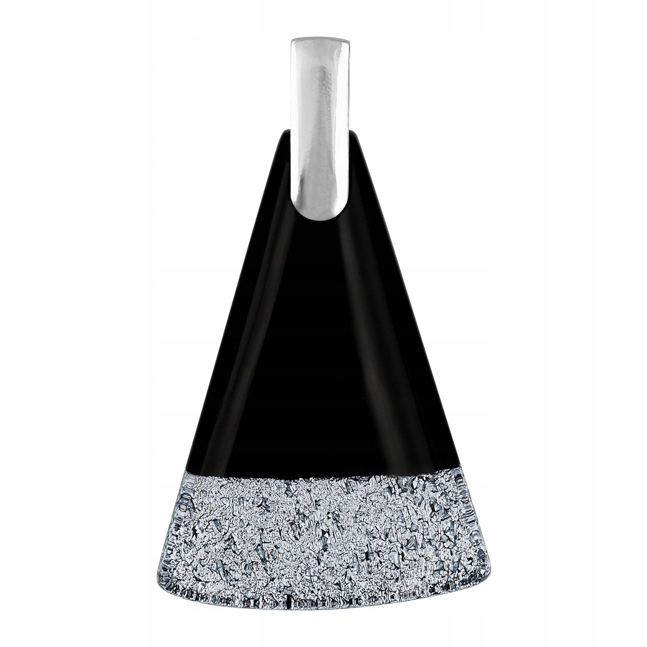 Dámský přívěsek Harfa černý sklo murano