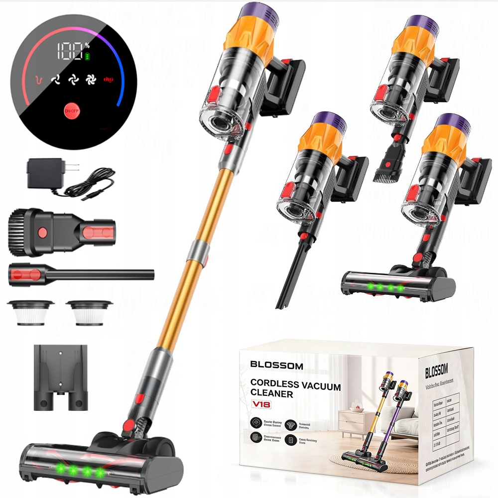 Odkurzacze pionowe ręczne bezprzewodowe Blossom V18 550w 50KPA