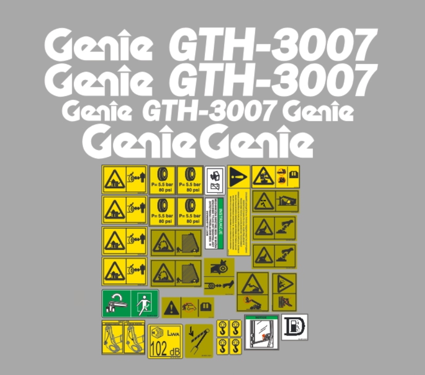 Samolepky s lepením Genie GTH-3007