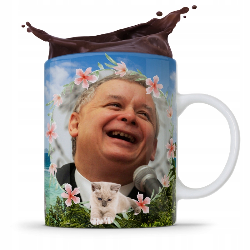 KUBEK FULL PRINT PREZESA JAROSŁAW KACZYŃSKI PIS z Nadrukiem ze Zdjęciem