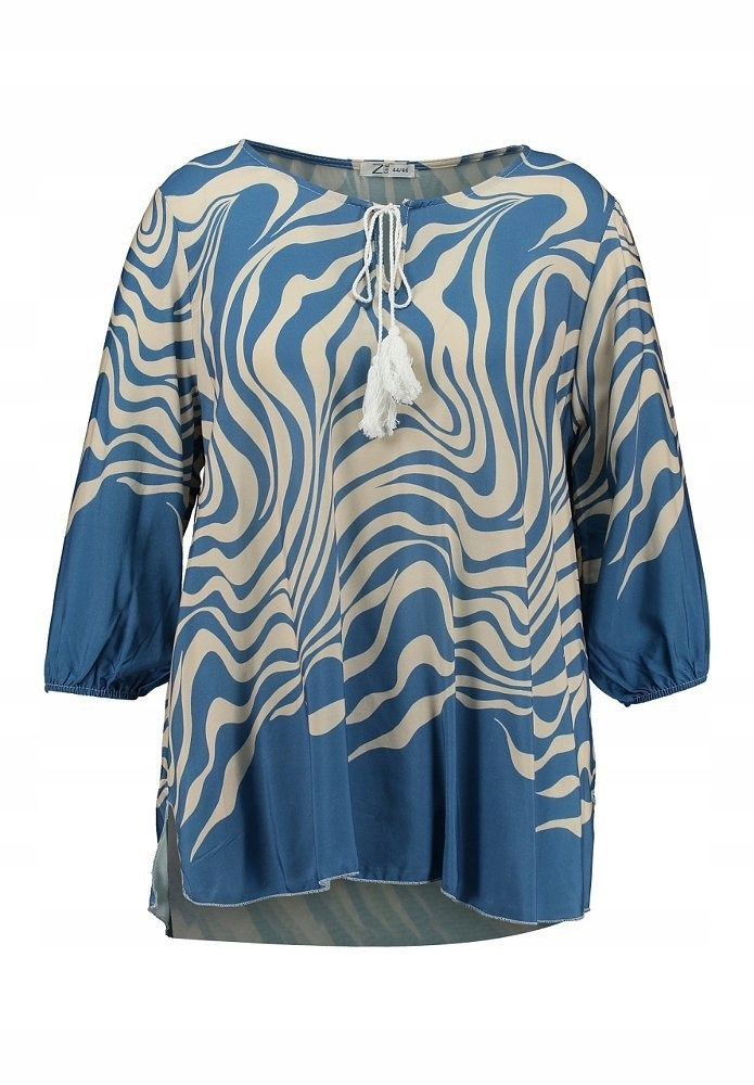 Z-one Krásná Modrá Halenka Tunika Boho Chvojí ZO03 50