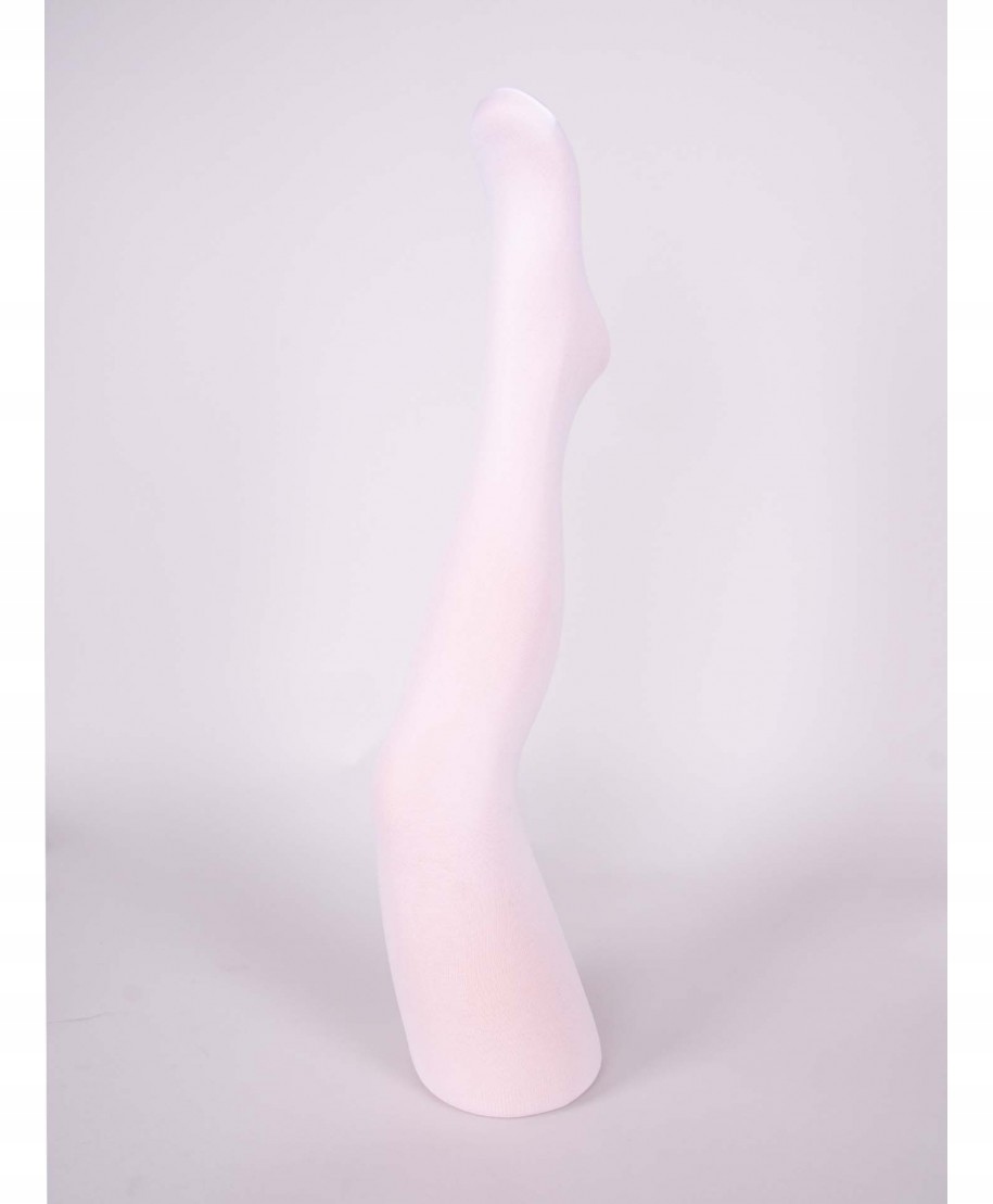 BIAŁE RAJSTOPY RAJSTOPKI Z MIKROFIBRY 140-146 YOCLUB Kolor biały