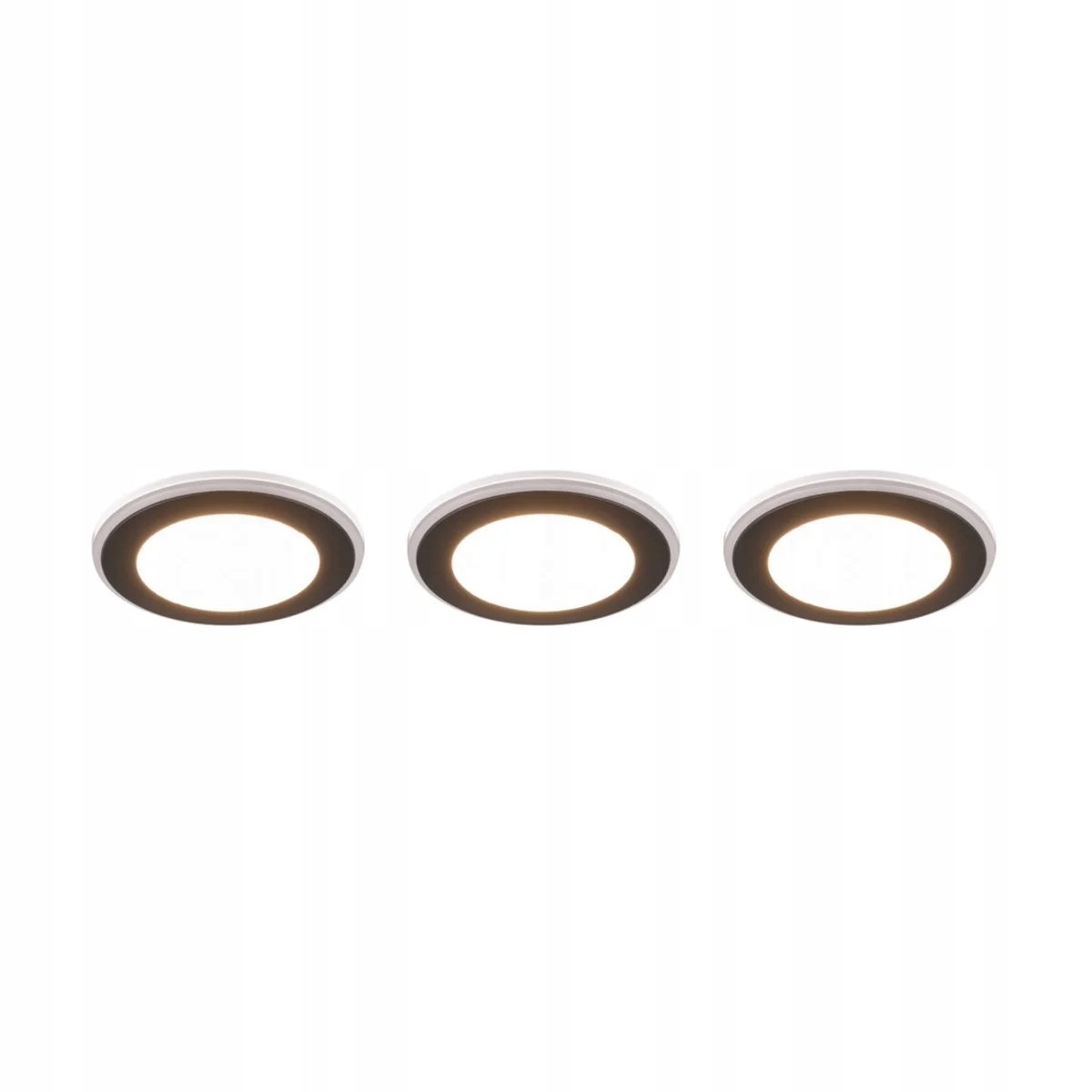 Stropné Led bodové očko Rgbw s diaľkovým ovládaním čierne okrúhle 3 kusy Trio