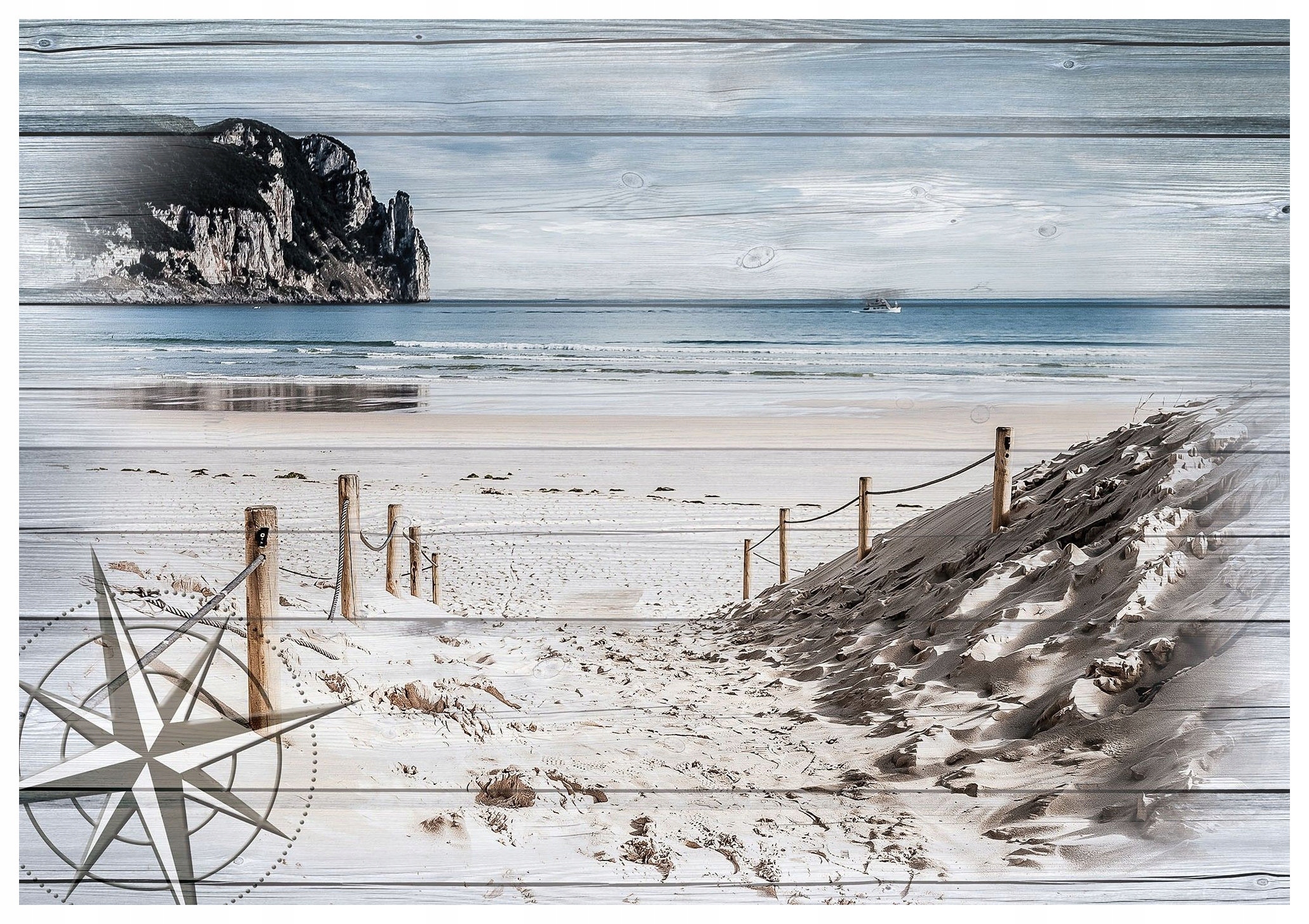 Fototapeta Morská cesta Cesta Kompas Ocean Skaly vinylová 368x254 lepidlo