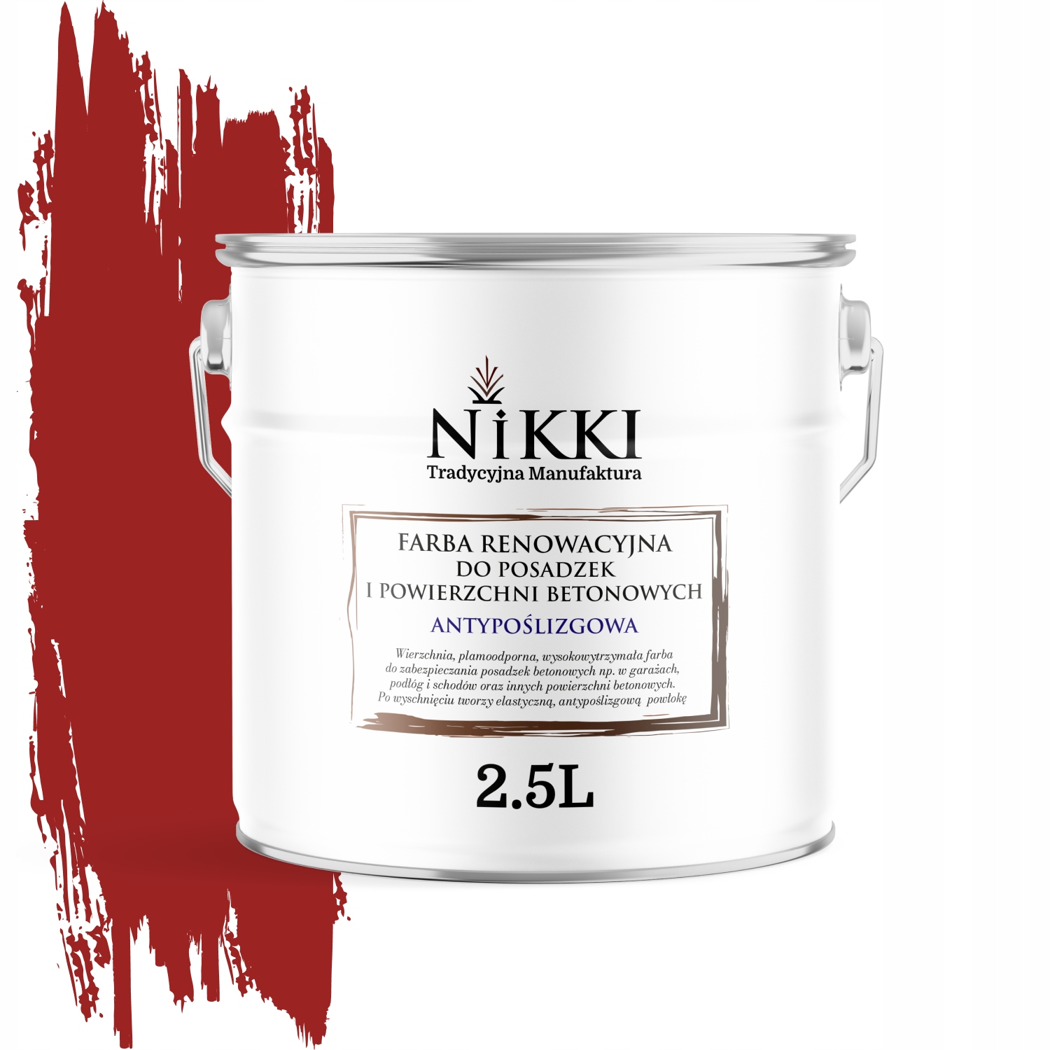 Renovačná Farba Na Podlahy Protišmyková Červená Signálna 3001 2,5 L