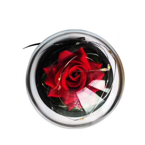 Вечная роза в стекле светящийся светодиодный подарок красный код производителя 5904474887288