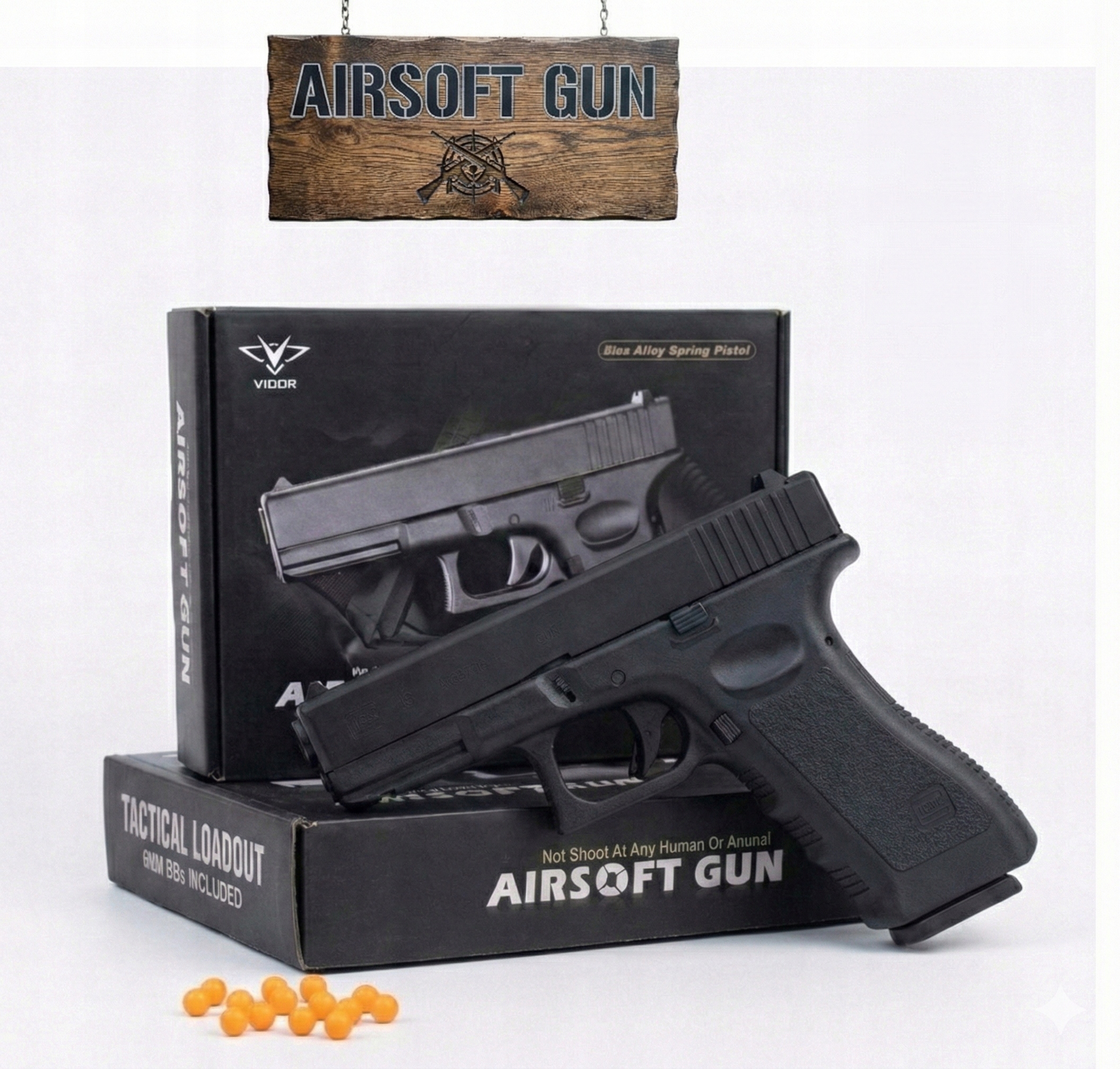METALOWY PISTOLET GLOCK 17: SOLIDNA REPLIKA ASG NA KULKI