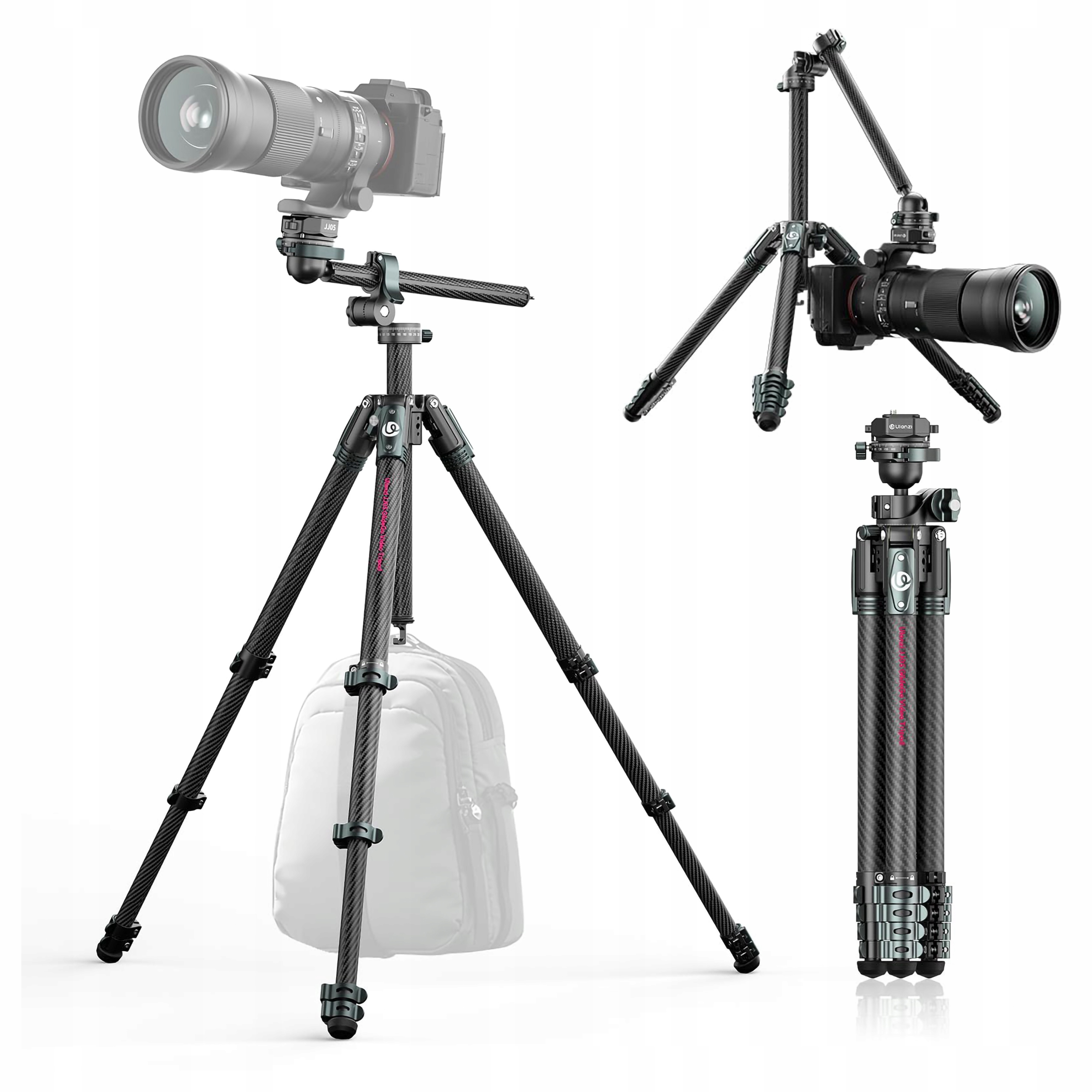 Uhlíkový stativ Ulanzi 186 cm Uka pro fotoaparát Sony Canon Nikon Vlog Video Foto