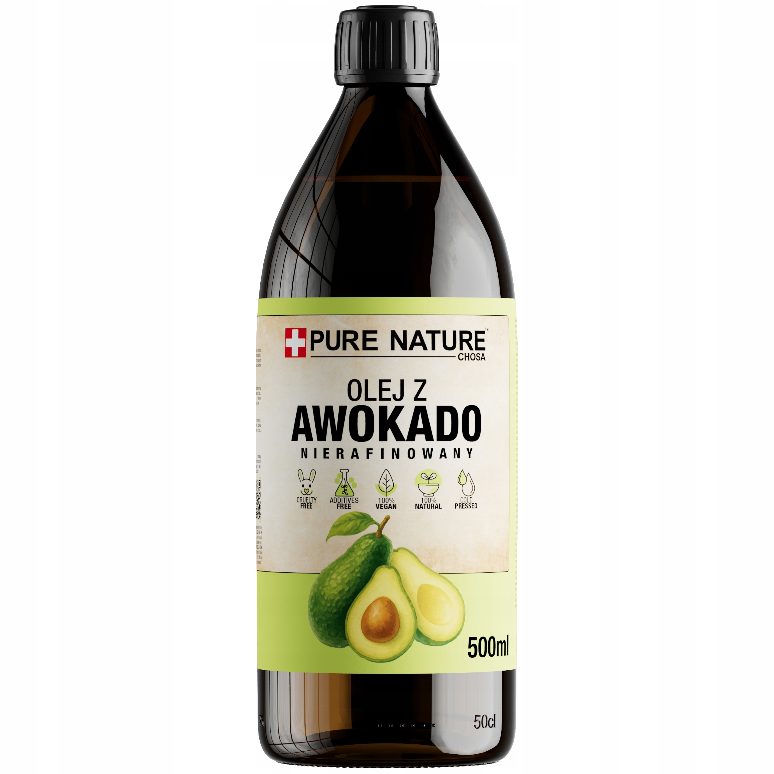 Avokádový Olej Nerafinovaný Za Studena Lisovaný Přírodní 0,5 l 500 ml