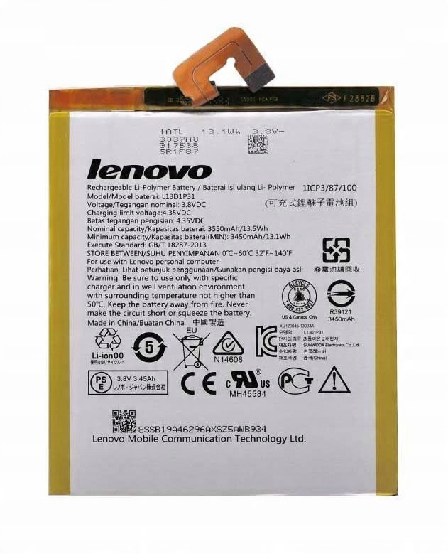 

Bateria Lenovo Tab 2 A7-10 A7-30 A3500 L13D1P31