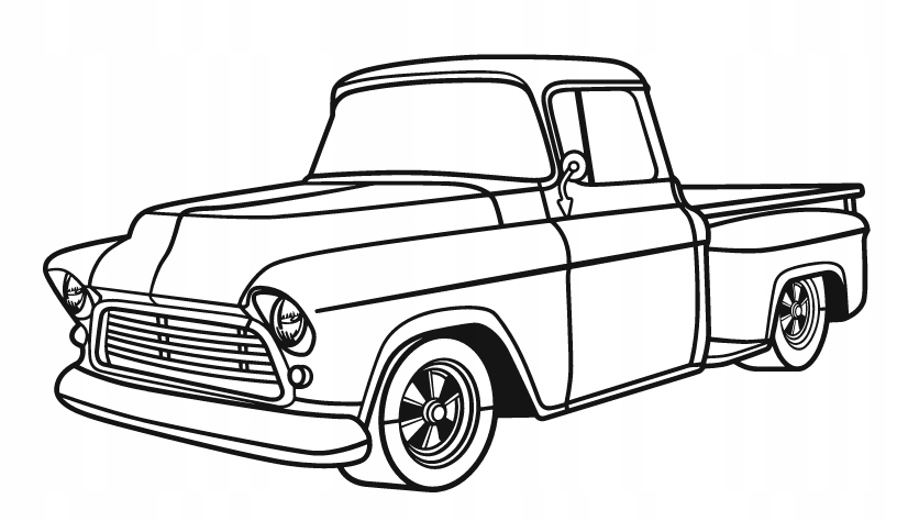 nástěnná dekorace Obraz Auto Cadillac Apache 3100